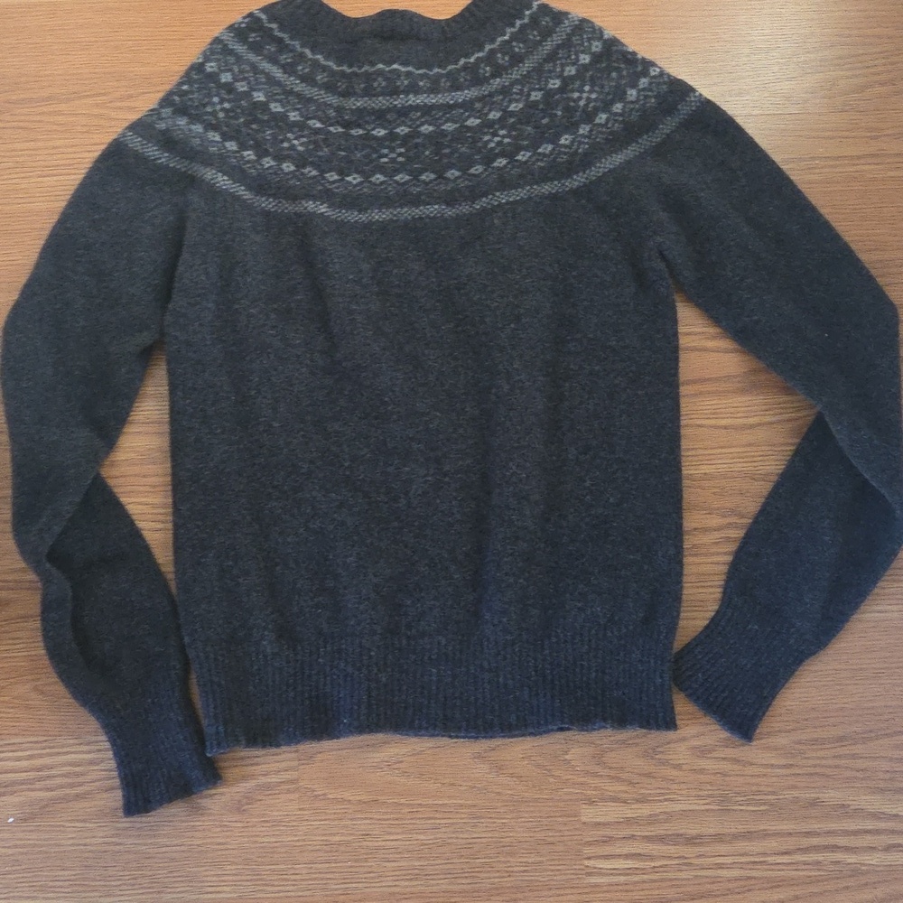 Moncler Dark Gray Patterned Sweater. Marked Large Best for Small Medium - Picture 8 of 13